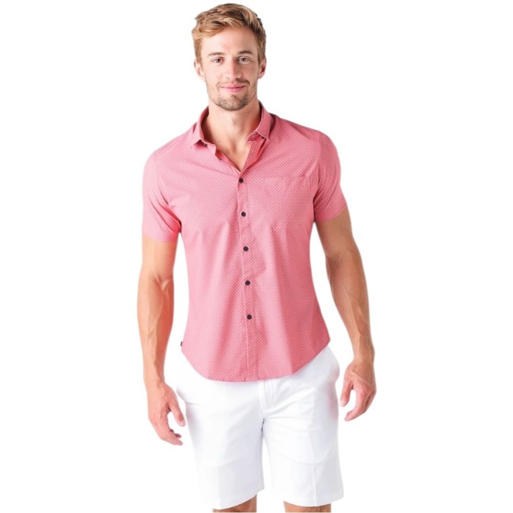 Mizzen + Main Leeward trim fit light weight Short Sleeve 1WS-0046 geo | Large